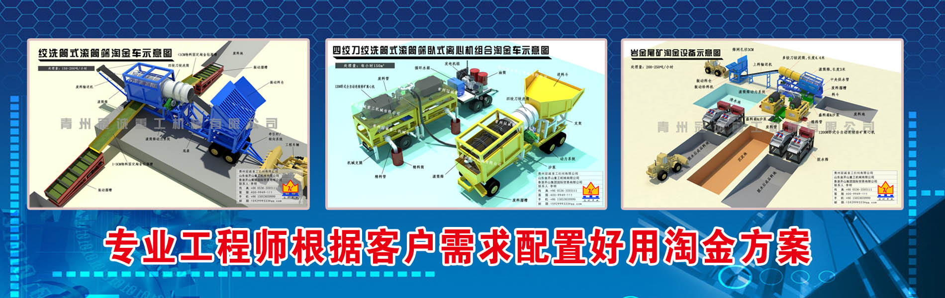 移動(dòng)淘金車方案配置-尾礦干選車方案